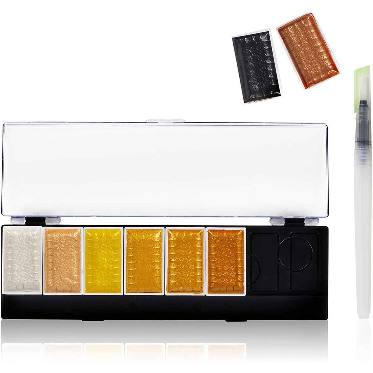 Metallic Watercolor Paint Set with Water Brush Pen (8 Colors)