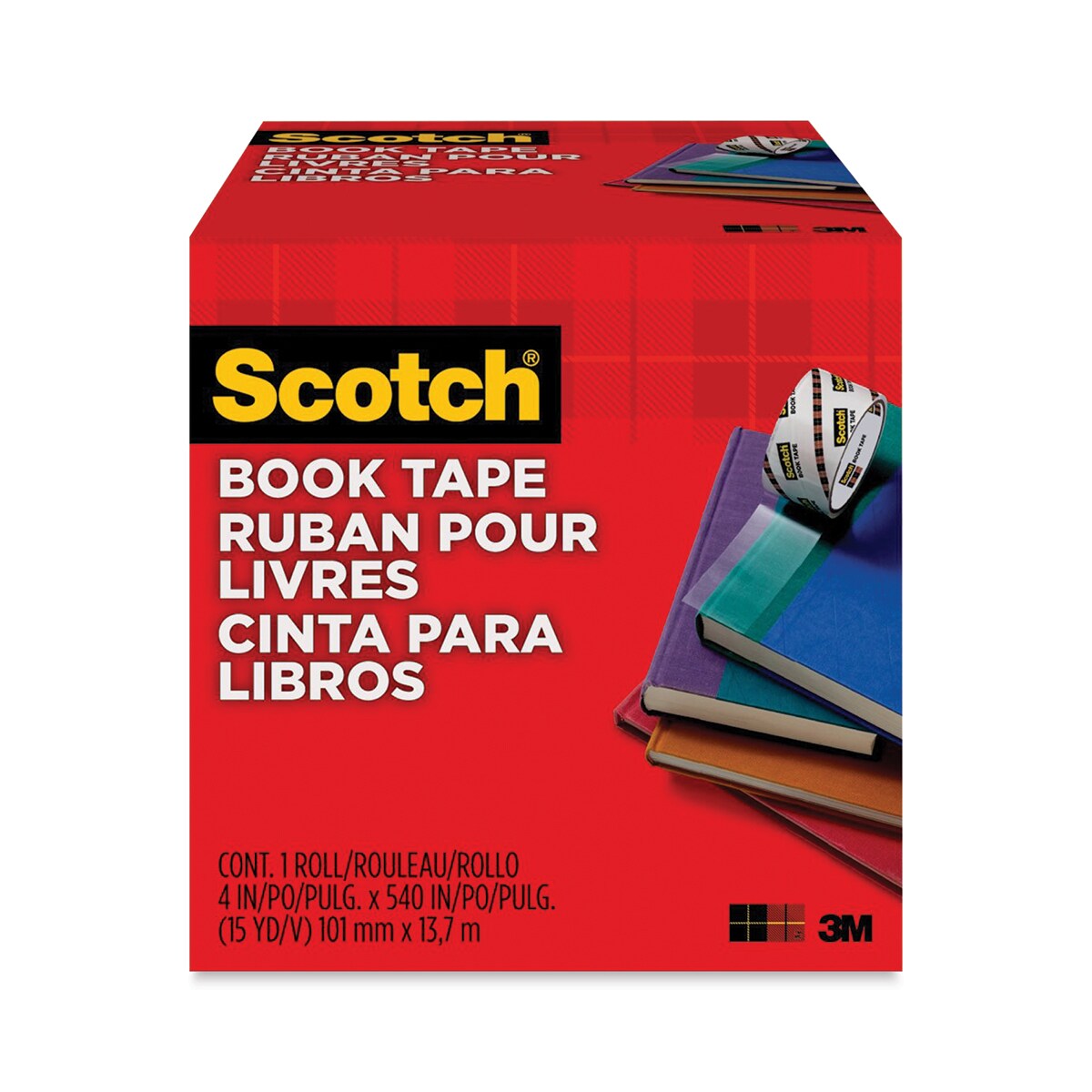 Scotch Book Tape - 4&#x22; x 15 Yards