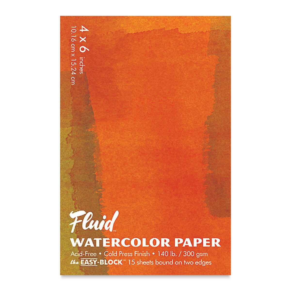 Fluid Easy-Block Watercolor Paper Block - 4" x 6", 15 Sheets