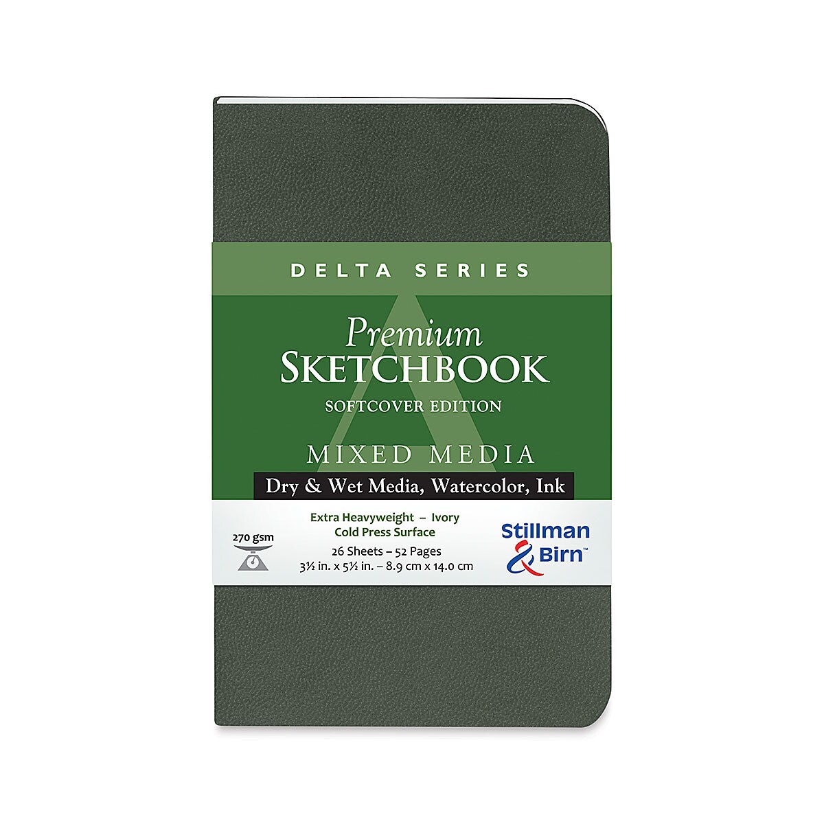 Stillman &#x26; Birn Sketchbook - Delta Series, Softcover, 5-1/2&#x22; x 3-1/2&#x22;, Portrait, 25 Sheets