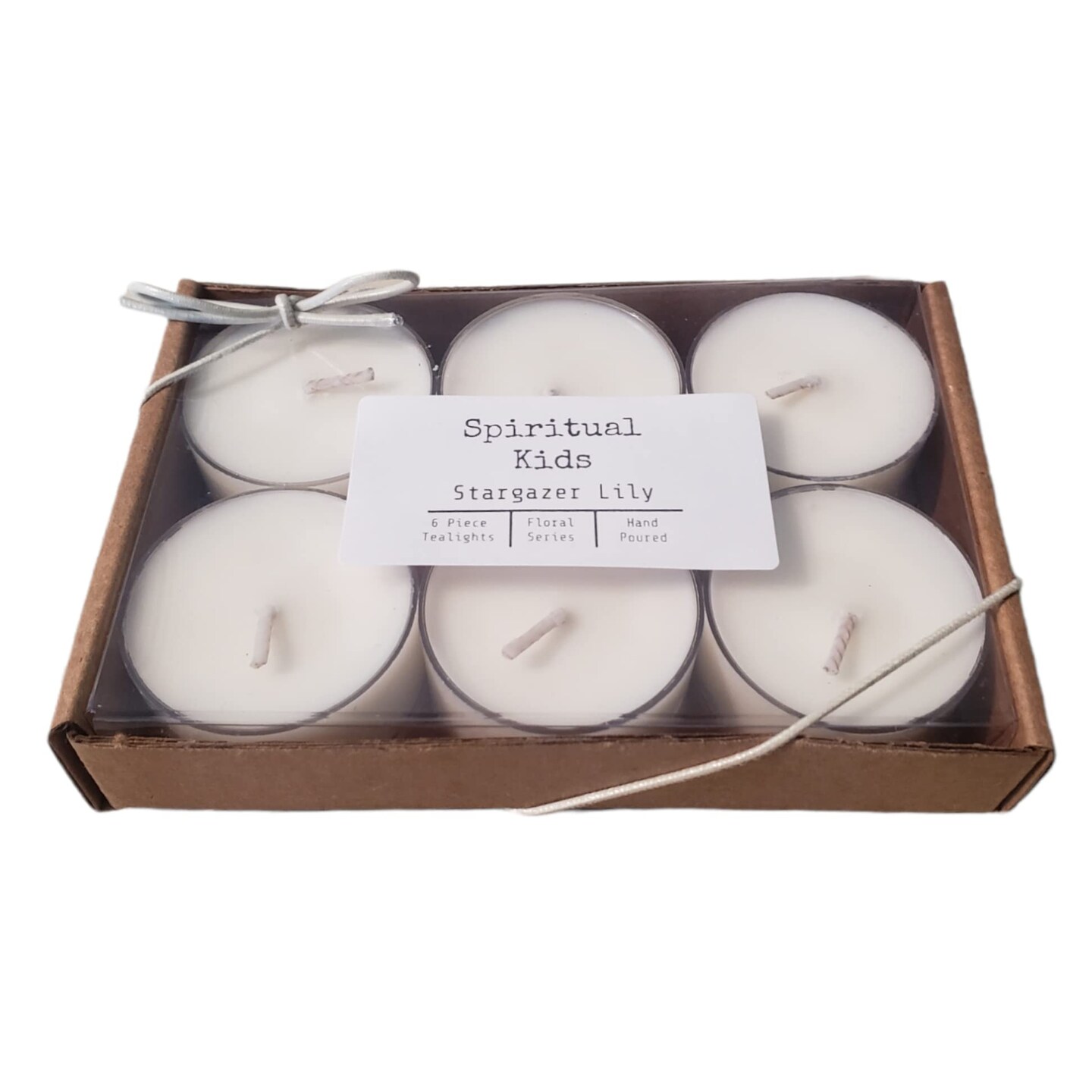 Stargazer Lily All Natural Soy Wax Tealights 6 Count Hand Poured with Fragrant/Essential Oils!