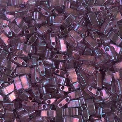 Miyuki Half Tila Bead, HTL-0316, Light Amethyst Gold Luster