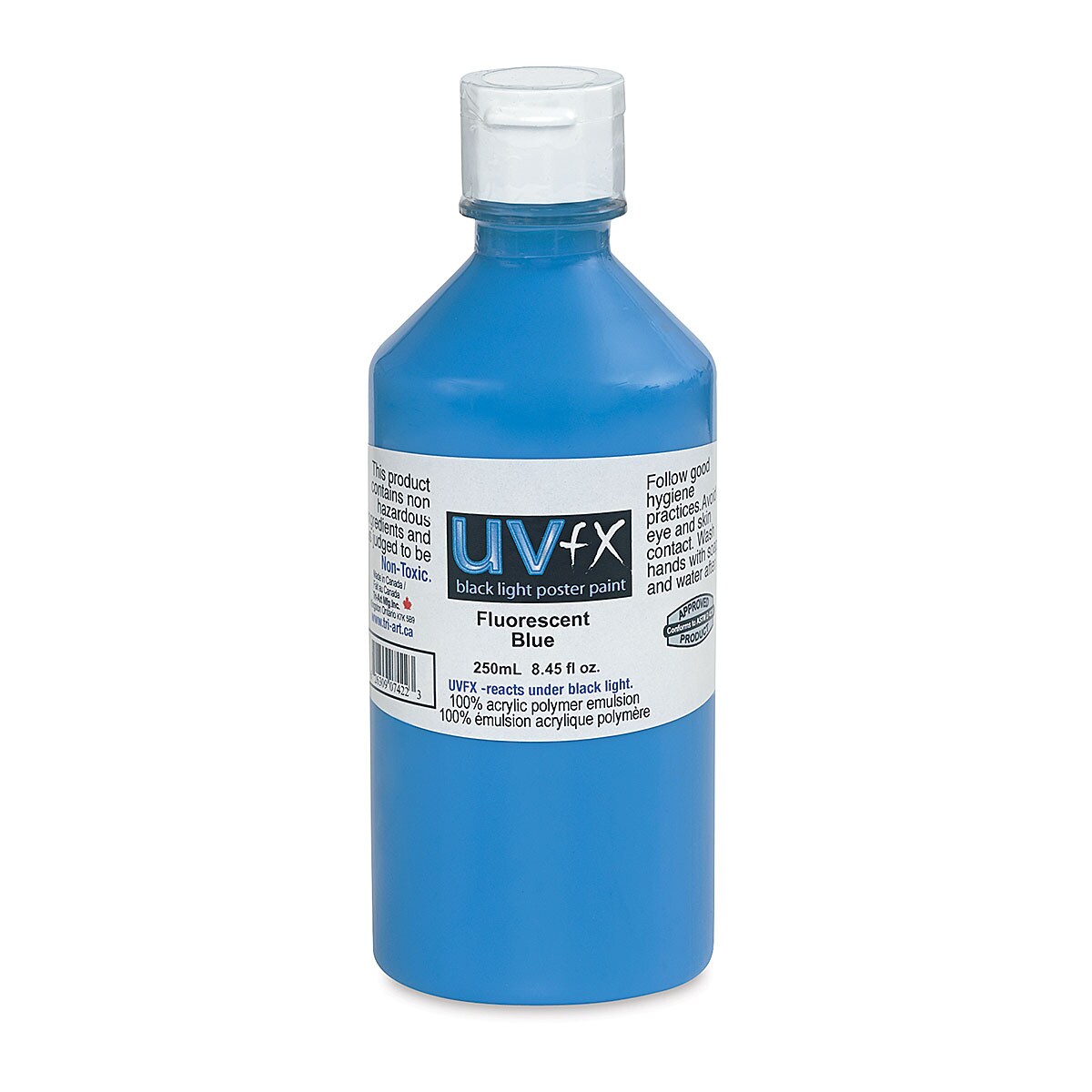 Tri-Art UVFX Black Light Poster Paint - Fluorescent Blue, 250 ml