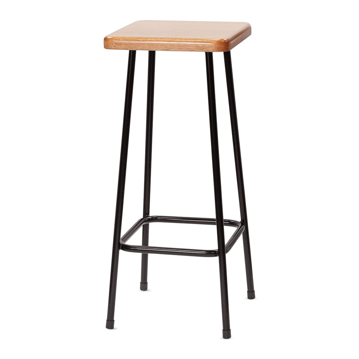 Richeson Lyptus and Steel Stool - 30&#x22;H, Square