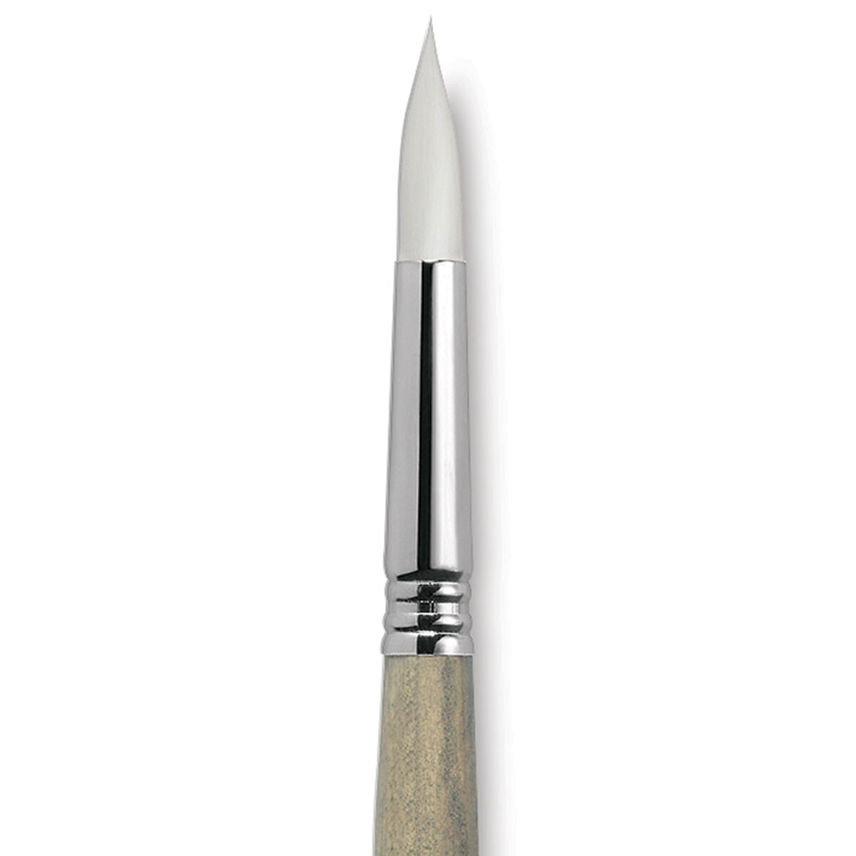 Escoda Perla Toray White Synthetic Brush - Round, Short Handle, Size 14