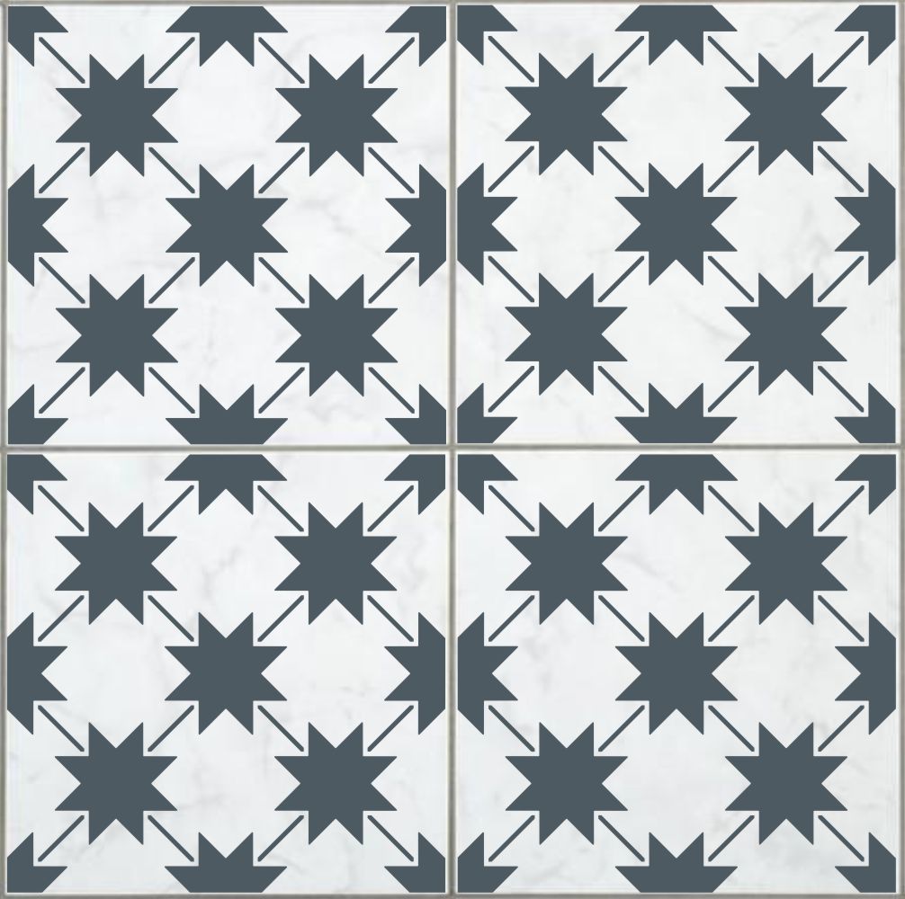Farmhouse Star Tile and Patio Stencil