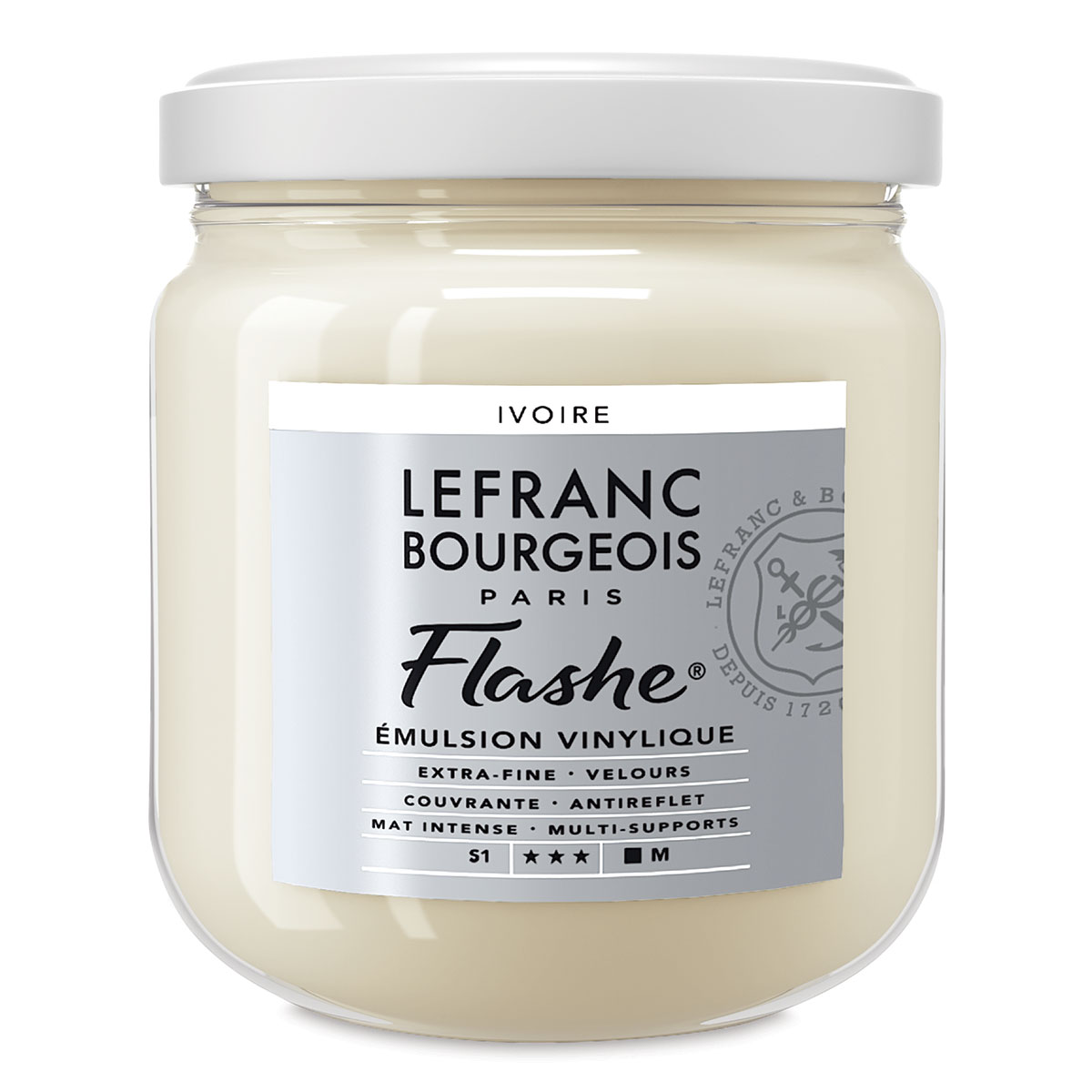 Lefranc &#x26; Bourgeois Flashe Vinyl Paint -  Ivory, 400 ml jar