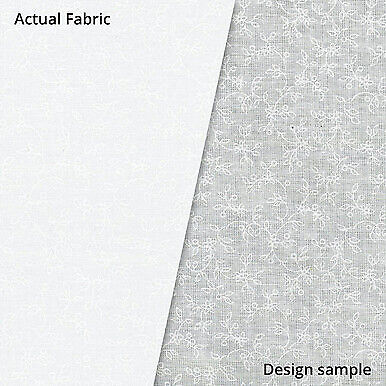 Solitaire White on White~Ultra White~Lacy Vines Cotton Fabric by Maywood Studio