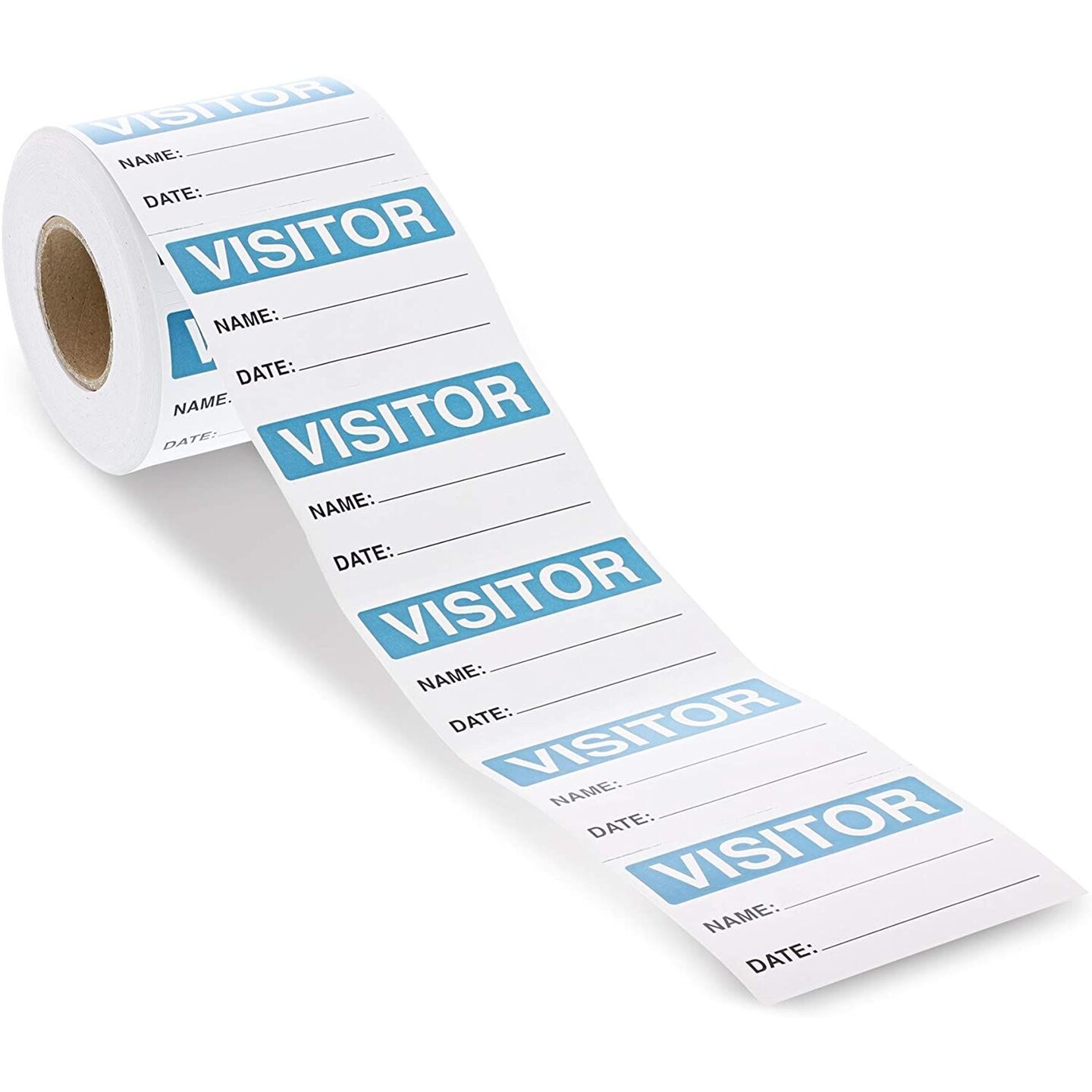 500 Visitor Pass Stickers Identification Label Roll Writable Badge for School, Daycare, Hospital, Clinic, Museum, Business, 3 x 2 Inches