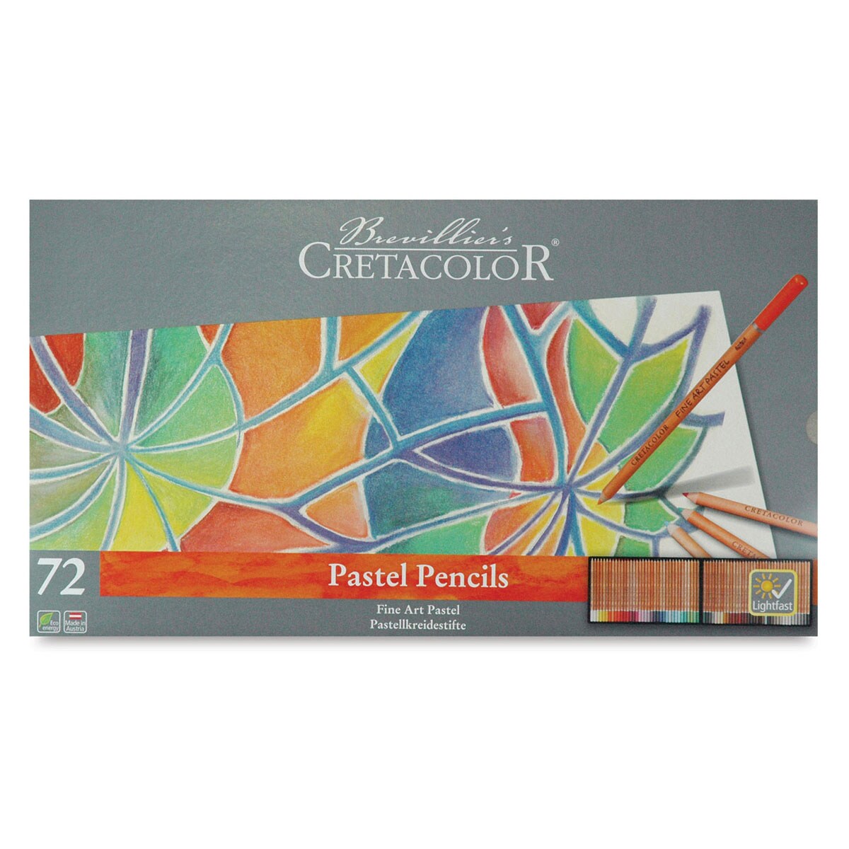 Cretacolor Fine Art Pastel Pencil Set - Set of 72, Tin Box, Assorted Colors