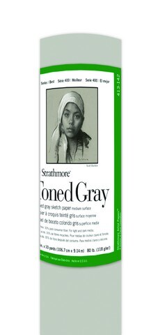 Toned Gray Sketch Paper Roll 80Lb 42 Inch X 10 Yards