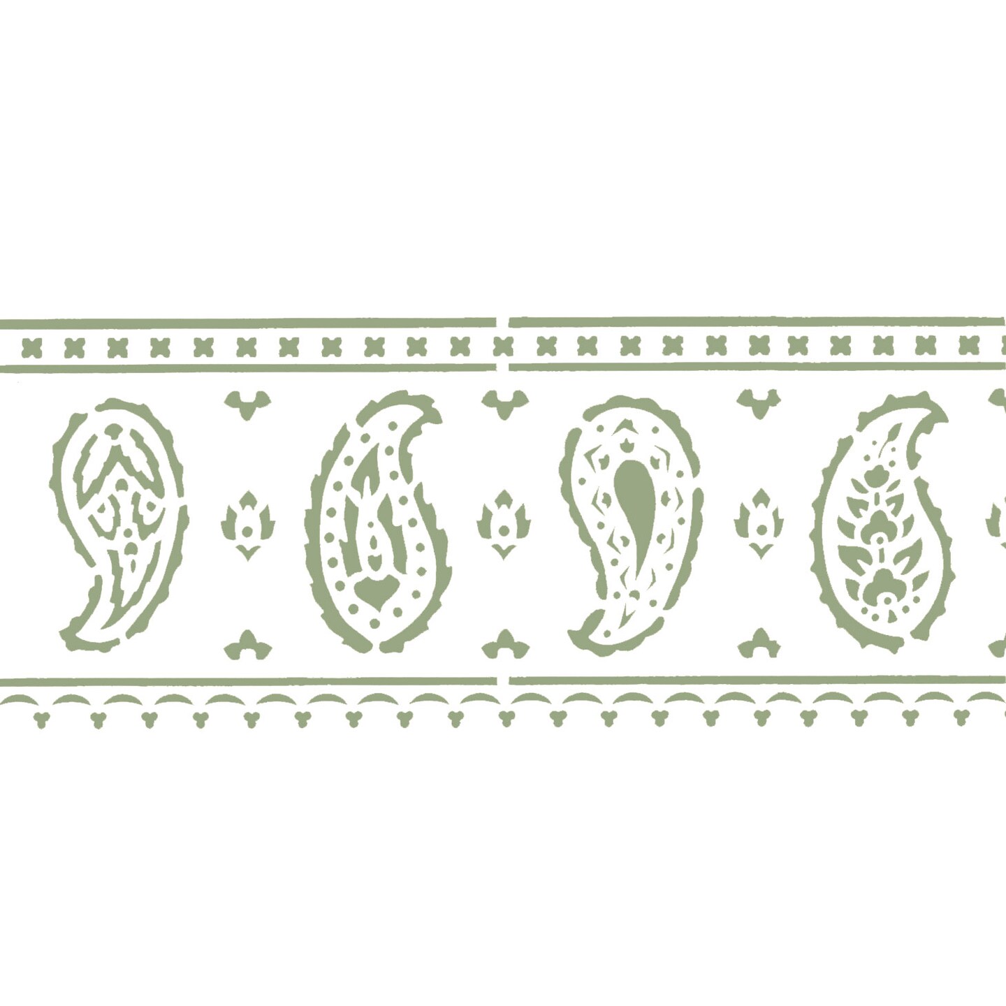 Large Paisley Wall Stencil | 3243 by Designer Stencils | Pattern Stencils | Reusable Stencils for Painting | Safe & Reusable Template for Wall Decor | Try This Stencil Instead of a Wallpaper | Easy to Use & Clean Art Stencil Pattern