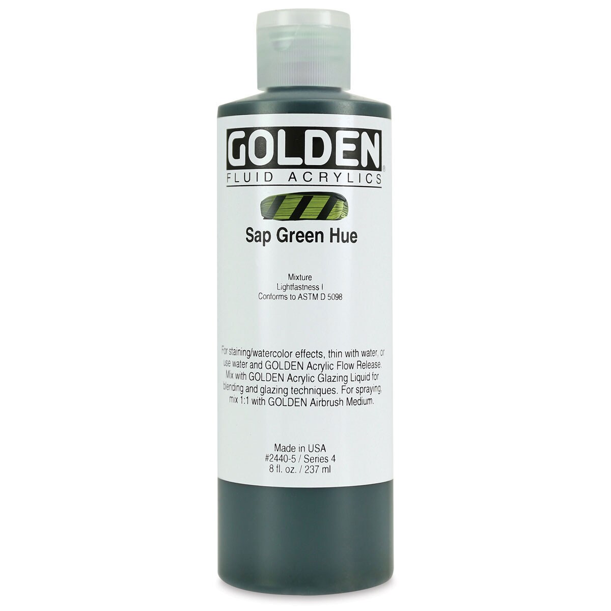 Golden Fluid Acrylics - Sap Green Historical Hue, 8 oz bottle