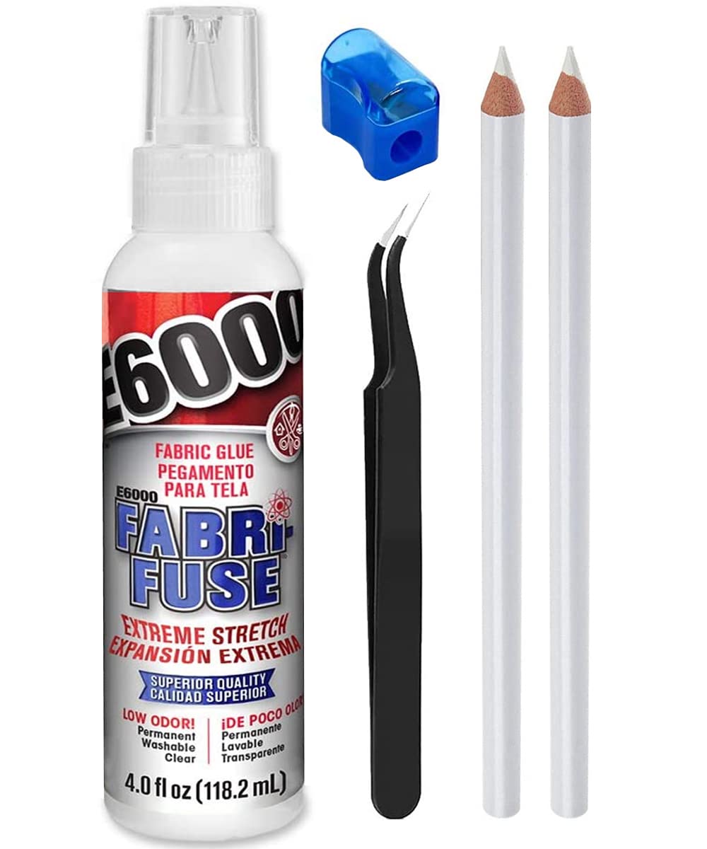E6000 Glue Fabri-Fuse Fabric Glue Adhesive (4 Fluid oz Bottle), Pixiss Accessories