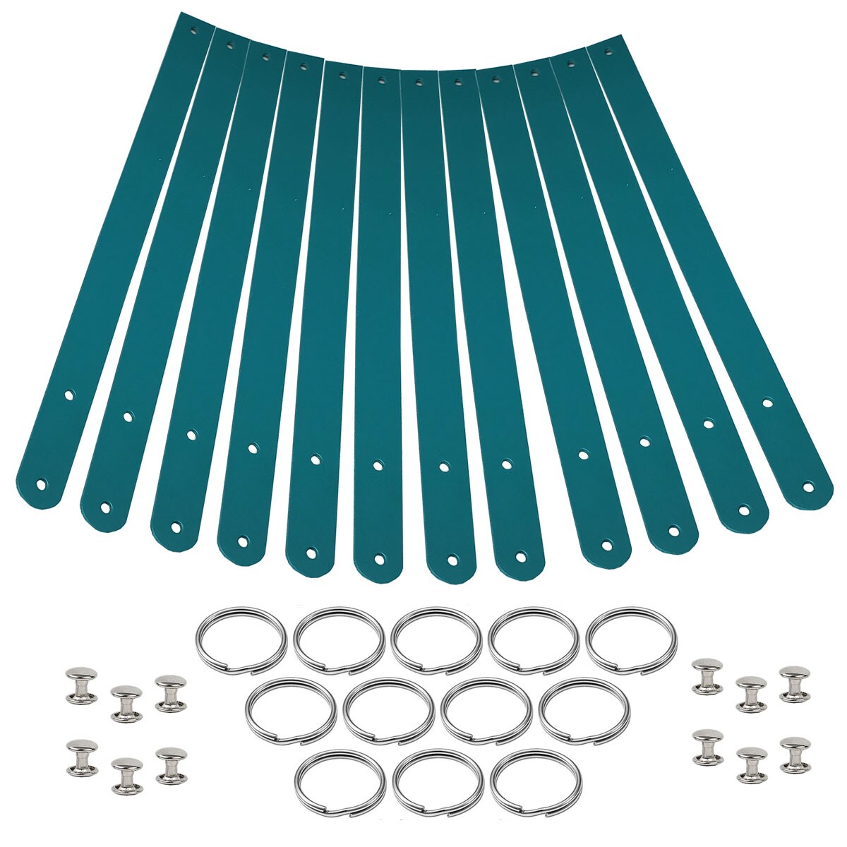 Blank Leather Keyrings 12 Pack – Pre-Cut Blanks with Hardware for Hot, Foil Stamping & Engraving