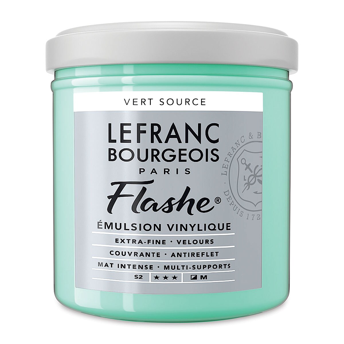 Lefranc &#x26; Bourgeois Flashe Vinyl Paint - Water Green, 125 ml jar