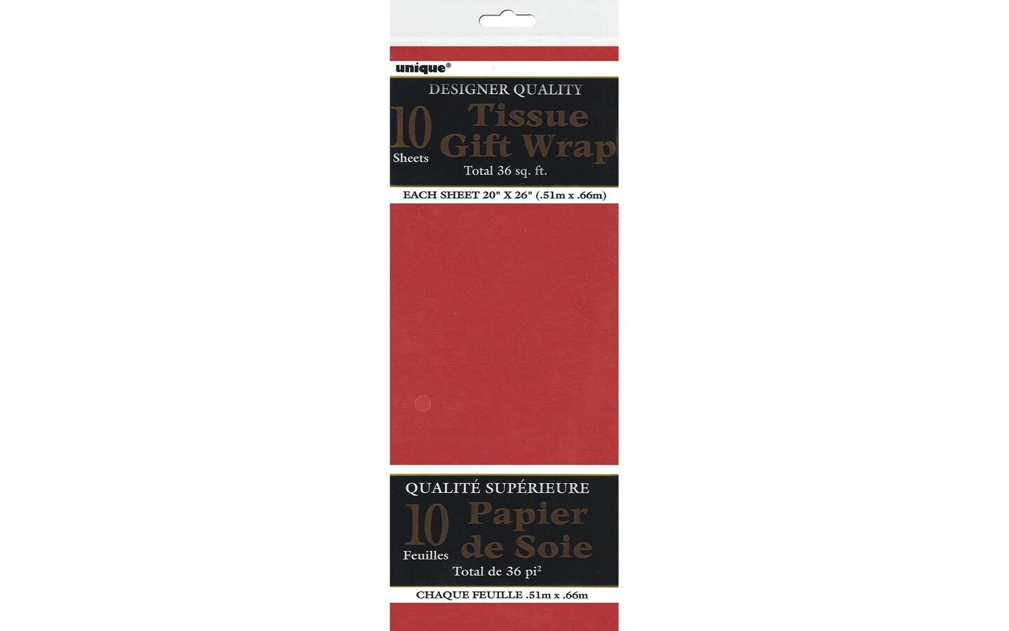 Unique Tissue Sheets 20x26&#x22; 10pc Red