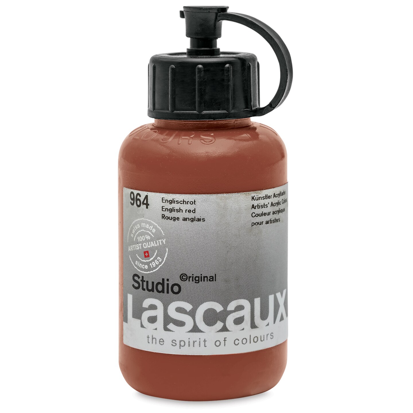 Lascaux Studio Acrylics - English Red, 85 ml bottle