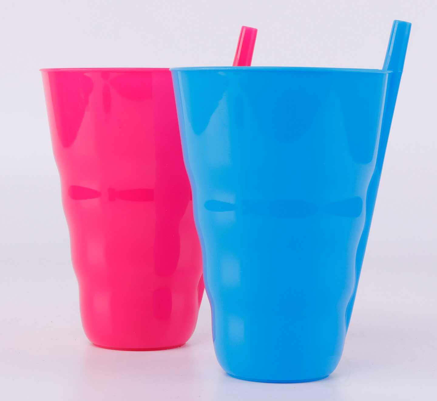 Reusable Plastic Cups with Straw
