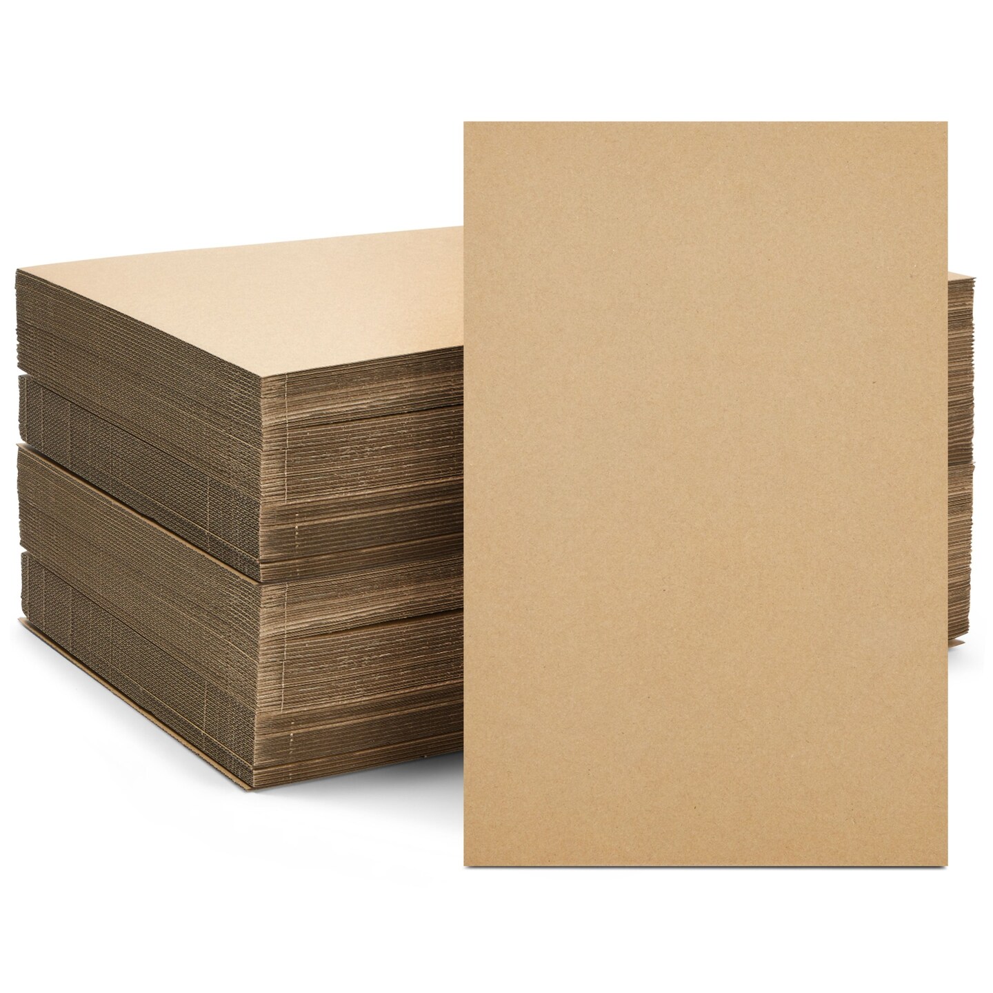 50 Pack Large Corrugated Cardboard Sheets, 11x17 Flat Packaging Inserts ...