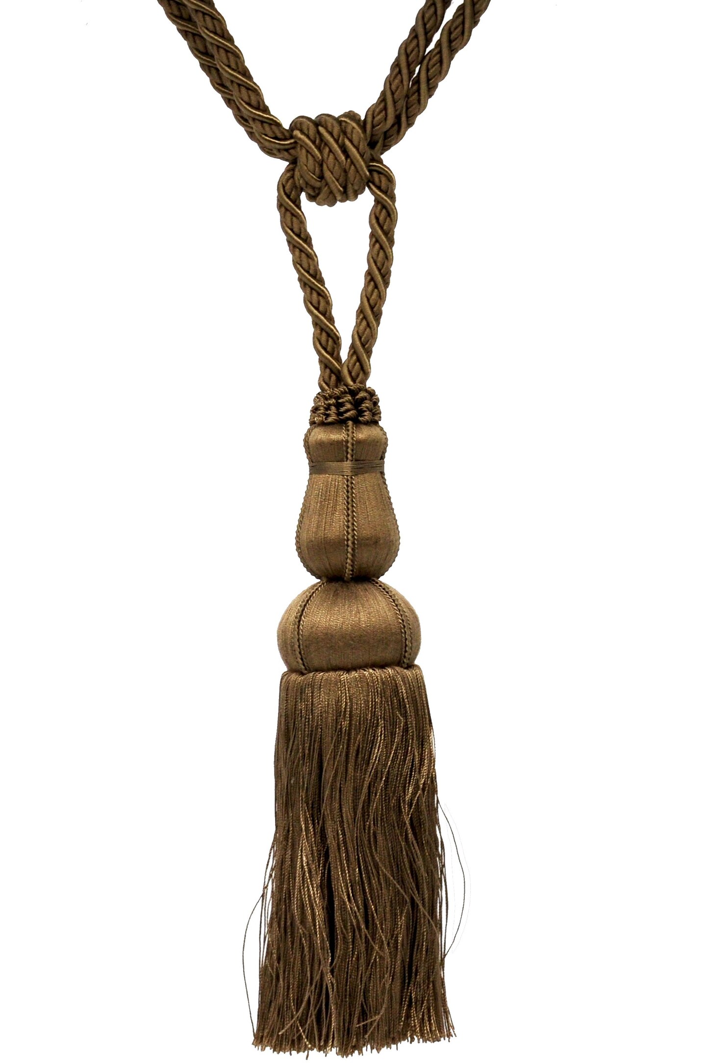 Belagio Single Tassel Tie-Back, 10&#x22; Long Tassel, Colors Collection, Sable