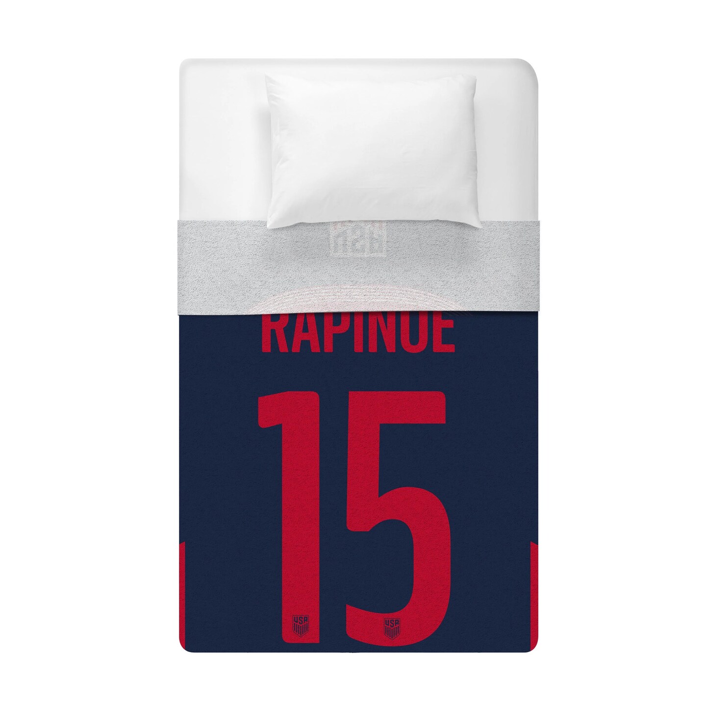 Sleep Squad US Women&#x27;s Soccer Megan Rapinoe 60&#x201D; x 80&#x201D; Raschel Plush Jersey Blanket
