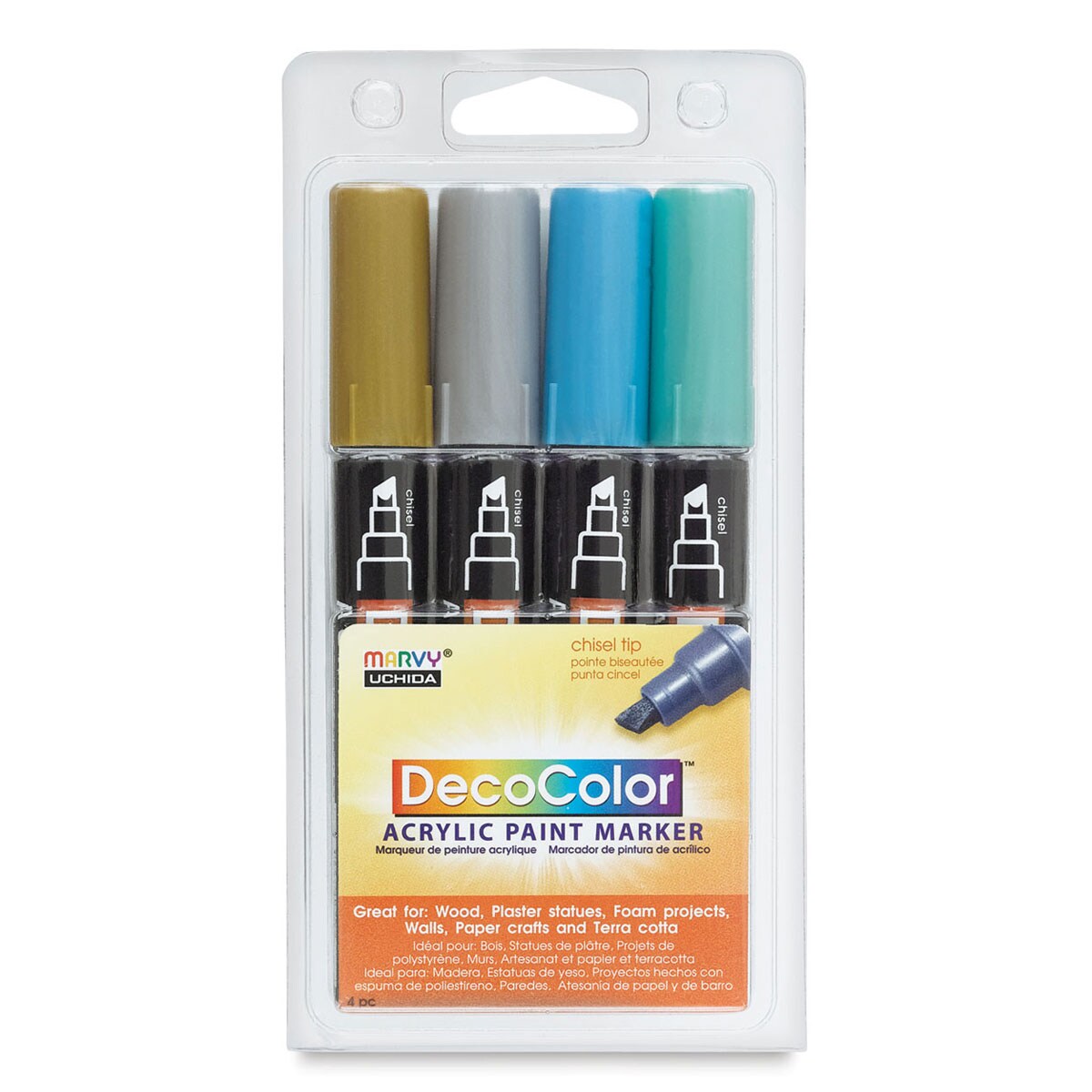 Decocolor Acrylic Paint Marker Set Metallic Colors, Set of 4 Michaels