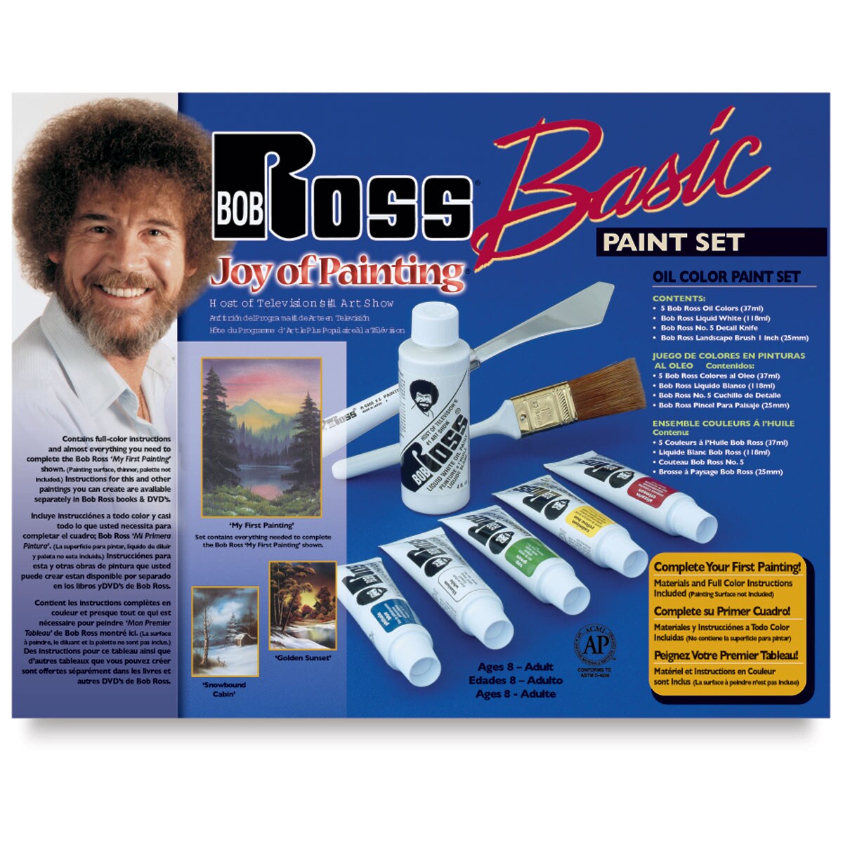 Bob Ross Basic Paint Set - Set of 5, Assorted Colors