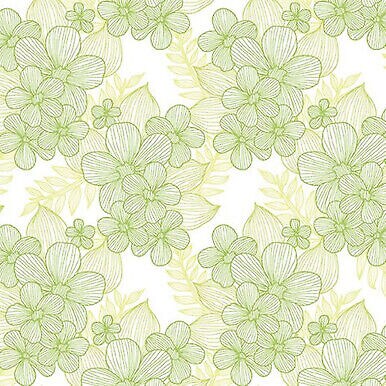 Judys Bloom Floral Crochet Green by Eleanor Burns Cotton Fabric Benartex BTY