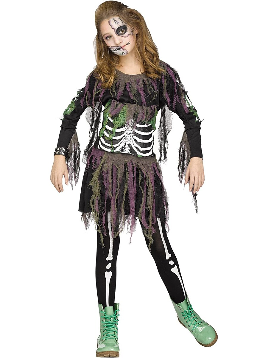 3D Zombie Skeleton Girl&#x27;s Costume
