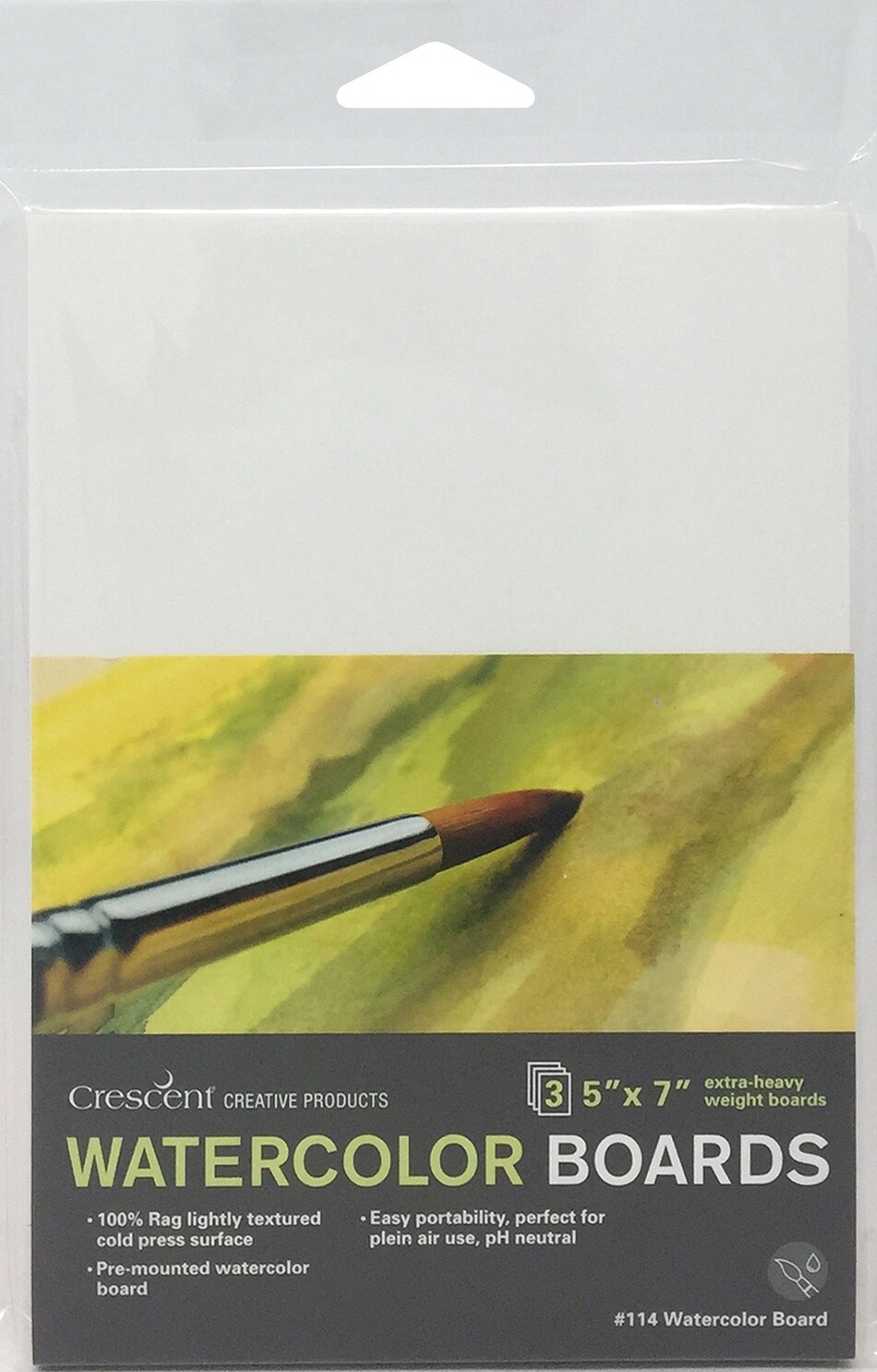 Crescent Watercolor Board 3 Pkg 5x7 White