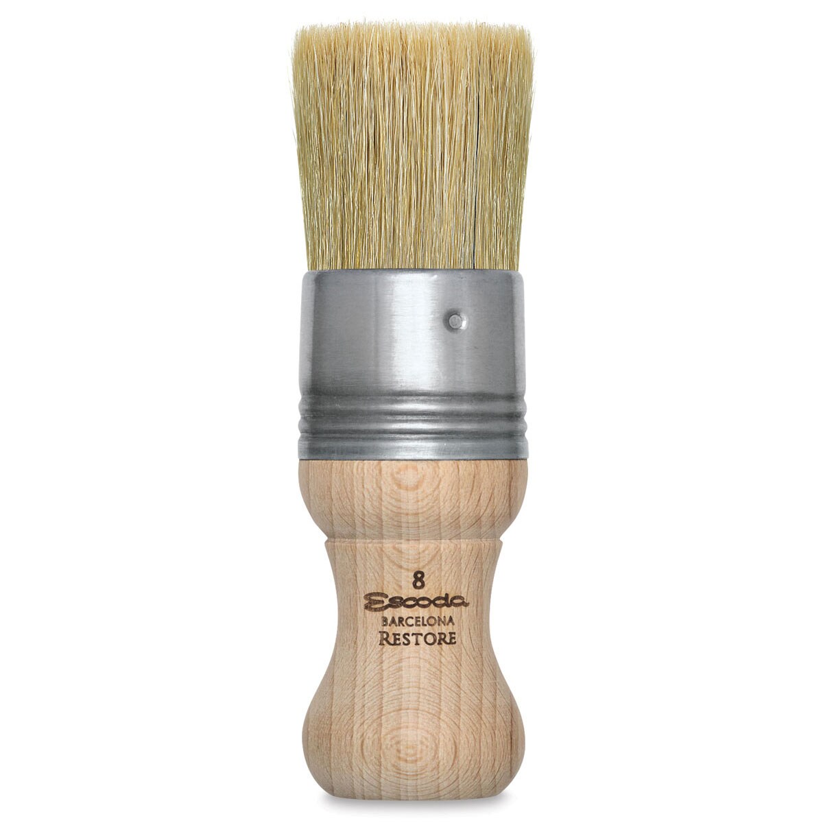 Escoda Restore Premium Brush - Flat Round, Size 8, Stubby Handle