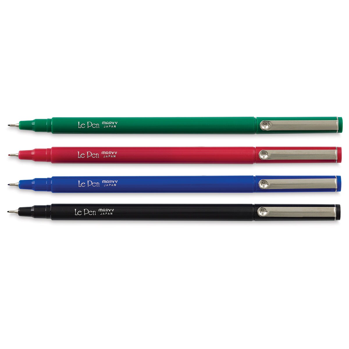 Marvy Uchida LePen Fine Line Marker Set - Dark Colors, Set of 10