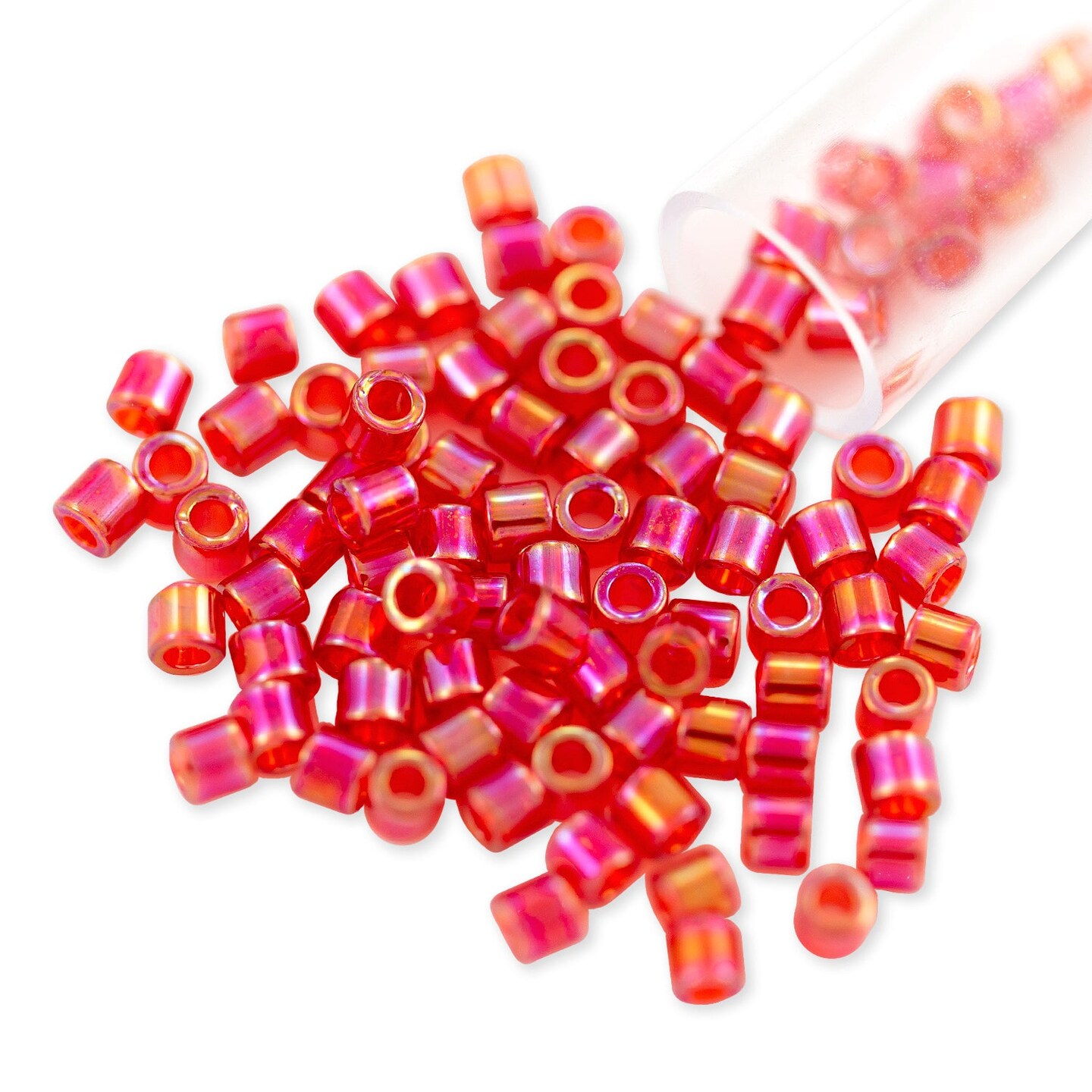 Miyuki Delica Seed Bead 8/0 Transparent Cherry Red AB Michaels