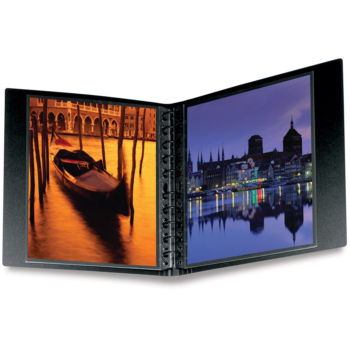 Itoya Art Profolio Multi-Ring Binder - 8 1/2" x 11", Black, Portrait