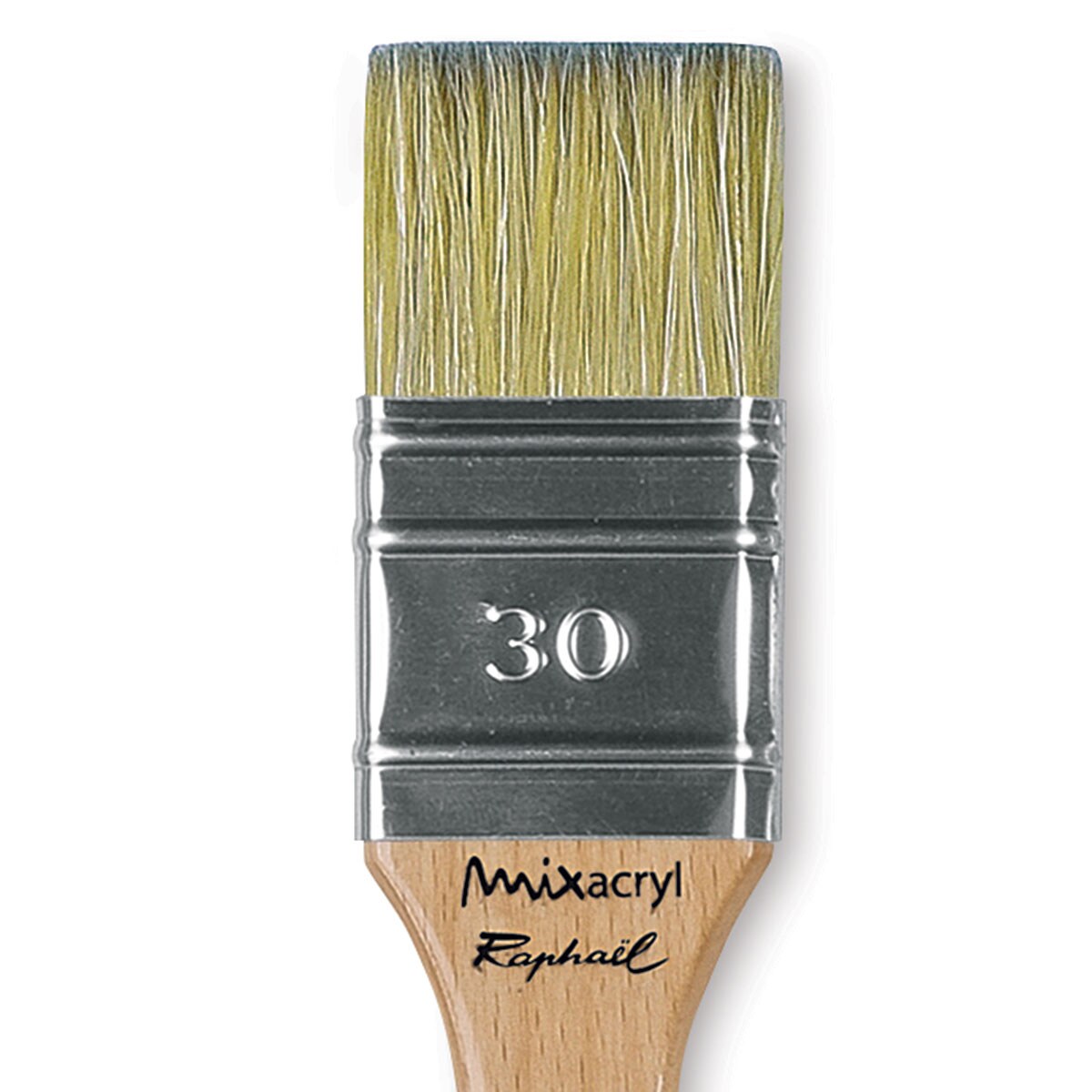 Raphael Mixacryl Natural Bristle/Synthetic Mix Brush - Mixed Media Flat, Size 30