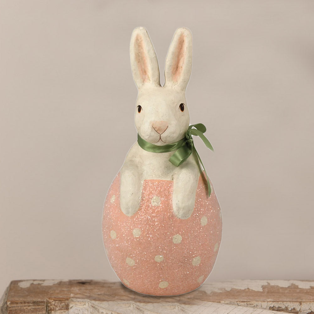 Bethany Lowe Designs Bunny in Pink Egg Paper Mache Michaels
