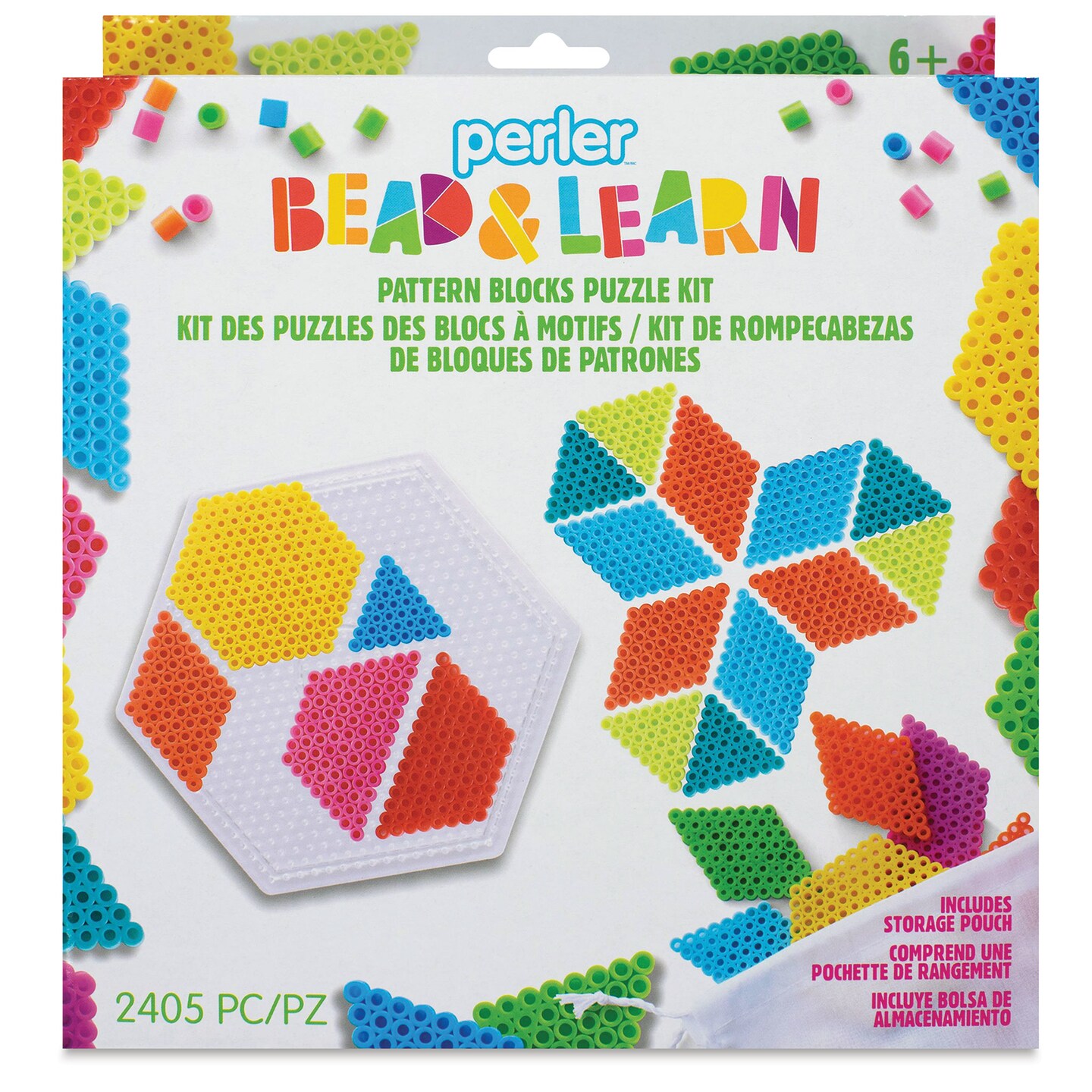Perler Fused Bead and Learn Pattern Blocks Kit