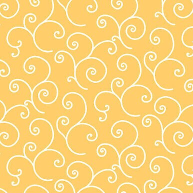 KimberBell Basics, Yellow/White Swirls Maywood Studios Cotton Fabric by the Yard