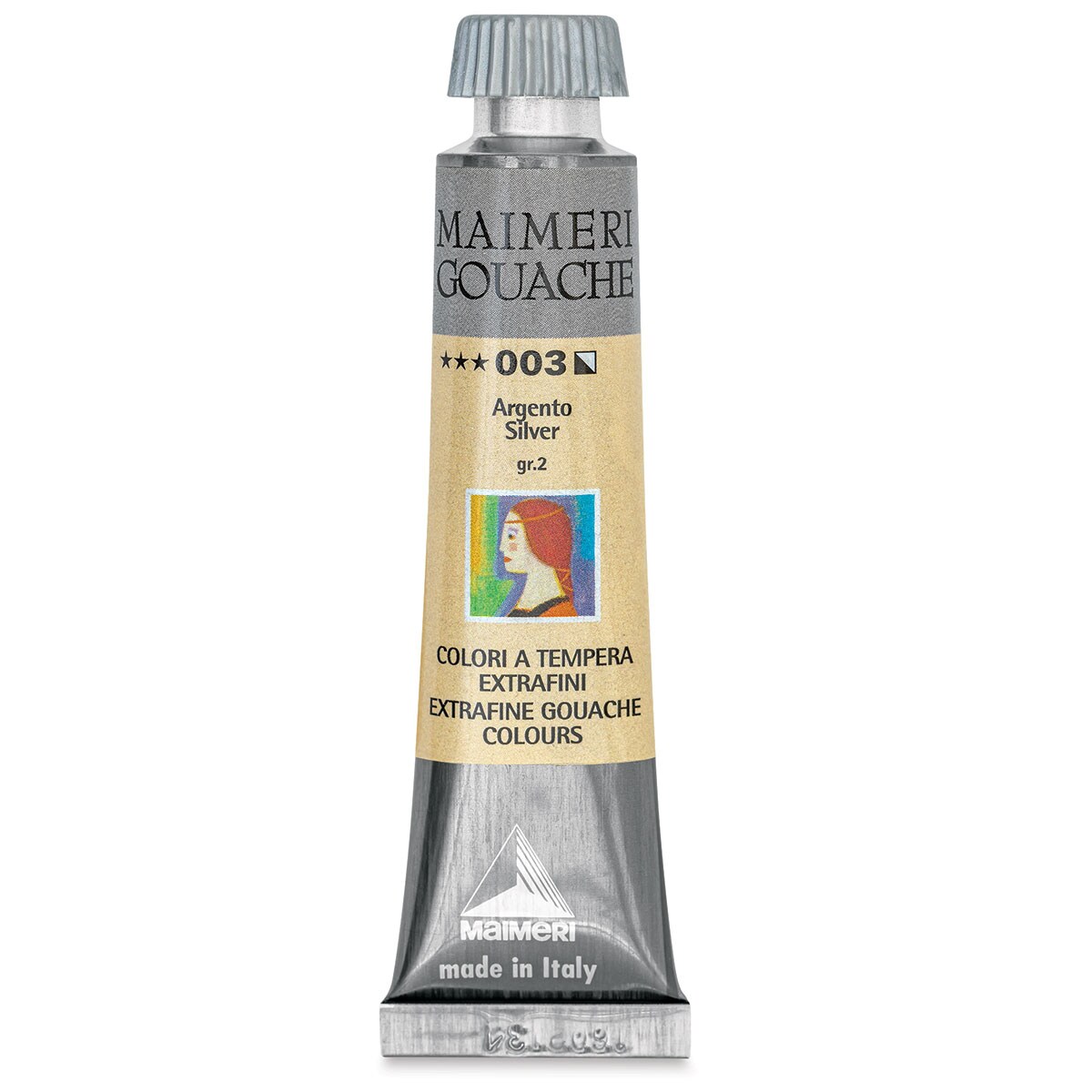 Maimeri Artist Gouache - Silver, 20 ml tube