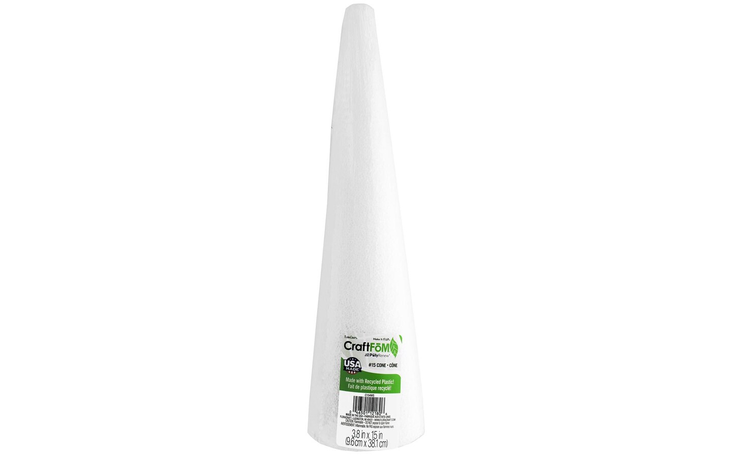 FloraCraft Foam CraftFom Cone Pkg 3.8x15&#x22;