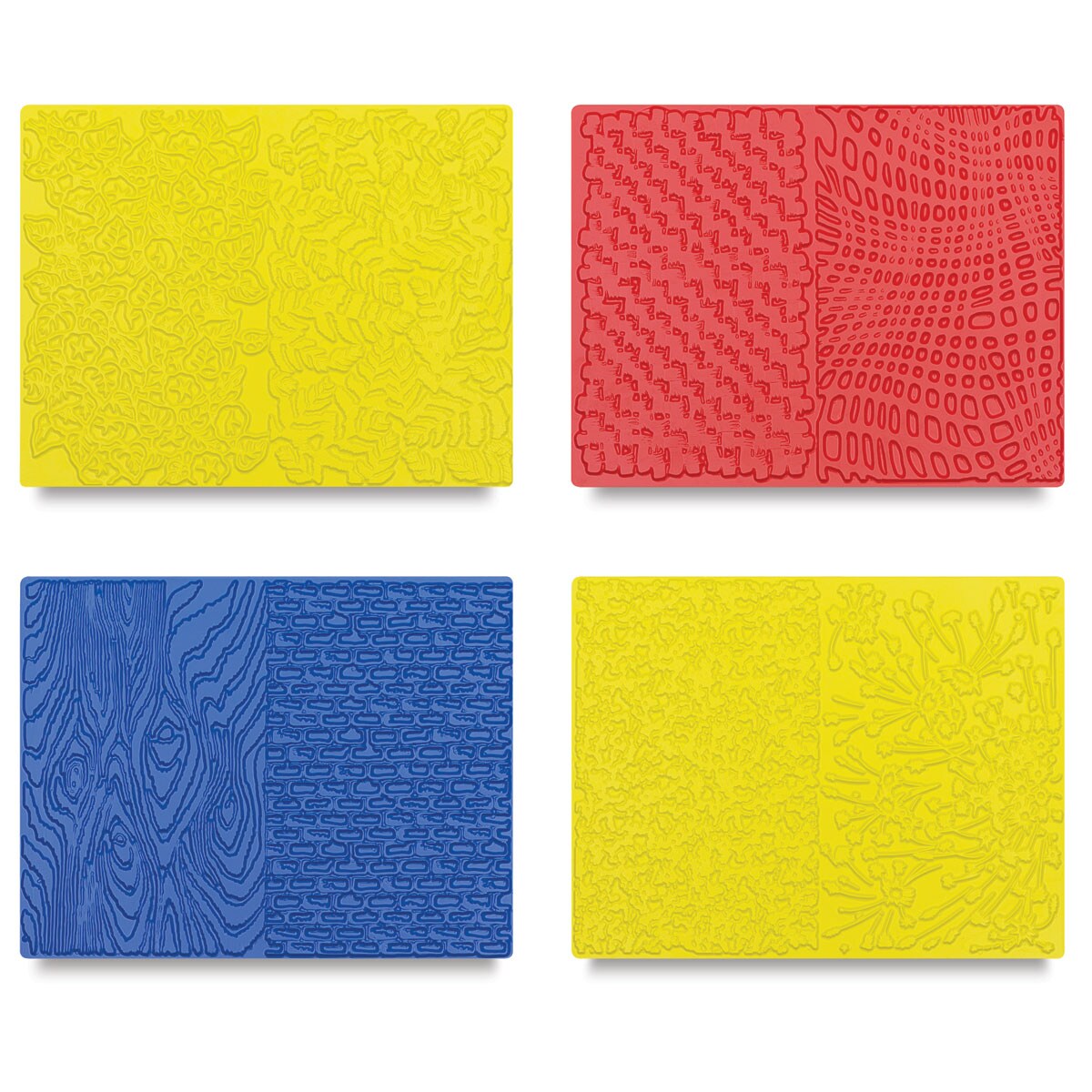 Roylco Rubbing Plates - Textures, 8-1/2&#x22; x 11&#x22;, Set of 4