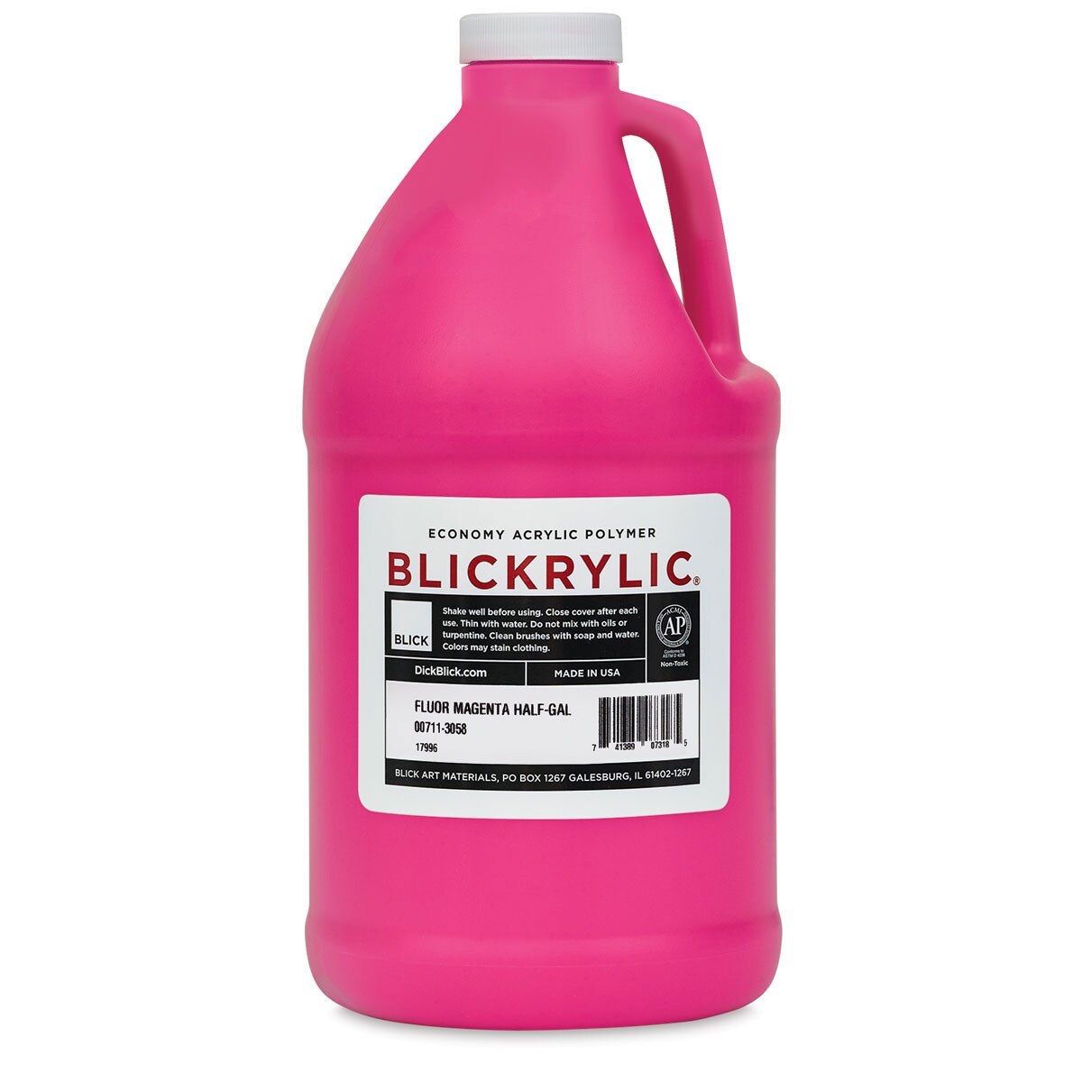 Blickrylic Student Acrylics - Fluorescent Magenta, Half Gallon
