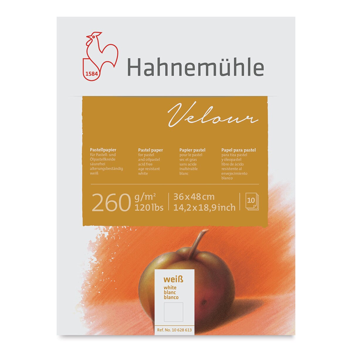 Hahnemuhle Velour Papers - 14-1/5&#x22; x 18-9/10&#x22;, White, 10 Sheets