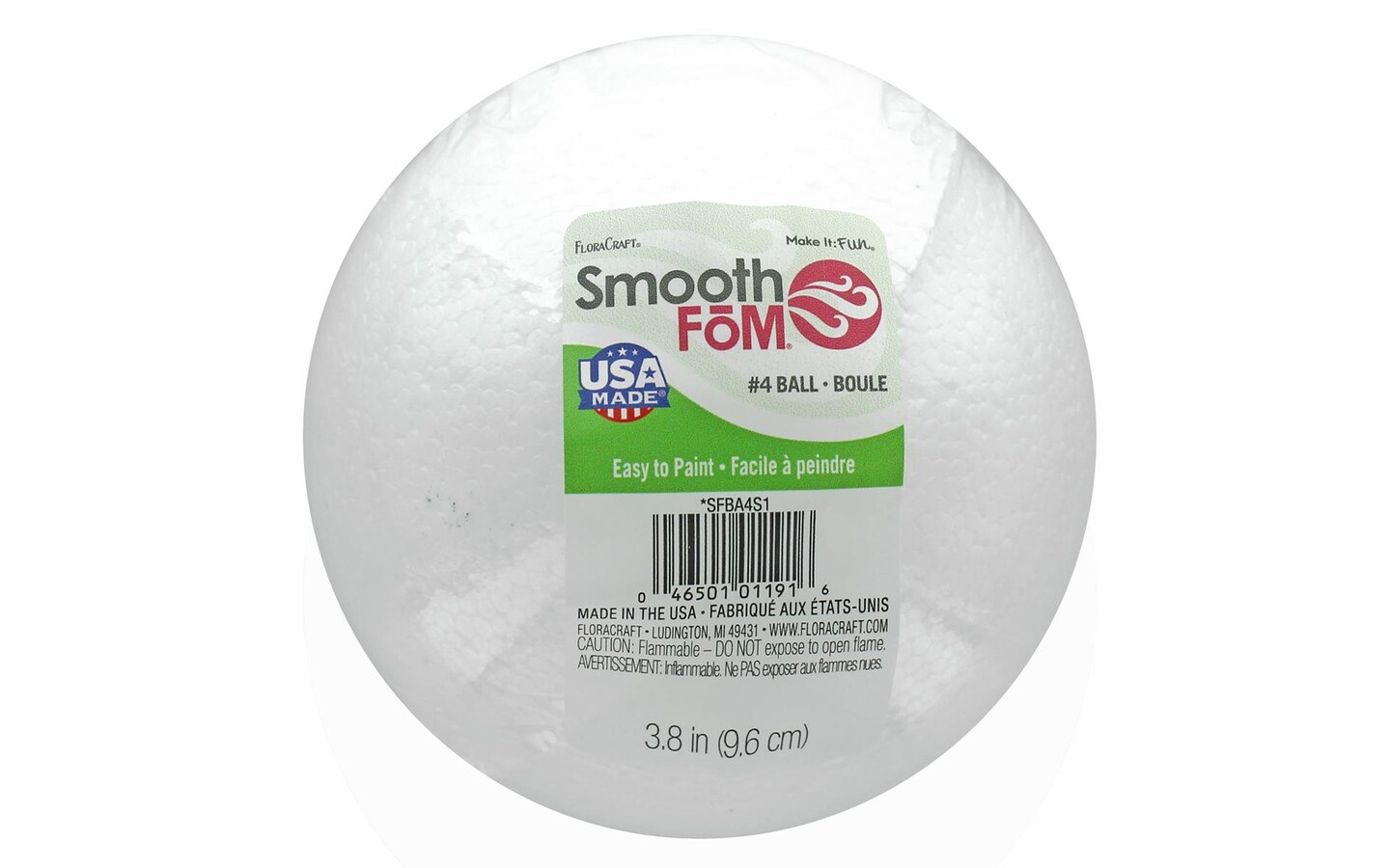 FloraCraft Foam SmoothFom Ball 4&#x22;