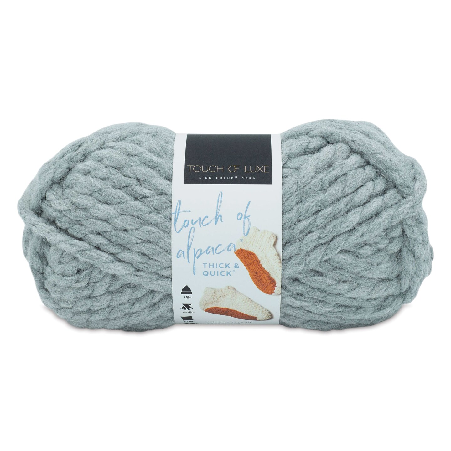 Lion Brand Touch of Alpaca Thick &#x26; Quick Yarn - Cement, 44 yds