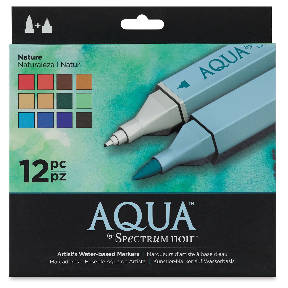 Spectrum Aqua Markers - Nature Colors, Set of 12