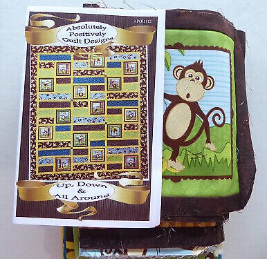 UP Down and all Around is the Cutest Quilt Kit you can Make with Darling Monkeys
