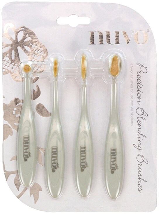 Nuvo Precision Blender Brushes, Professional Art Blending Tool, 4 pack