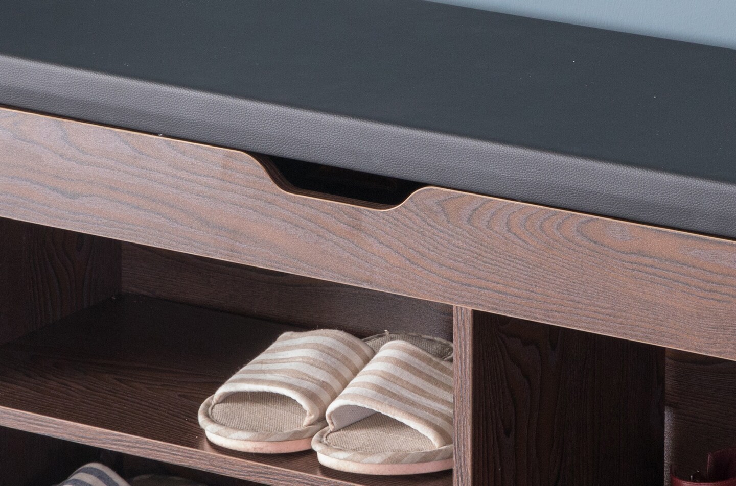 Entryway Storage Shoe Rack with Top Seat